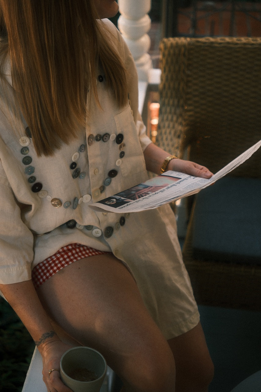 LOST & FOUND x MAYA BUTTON SHIRT 004