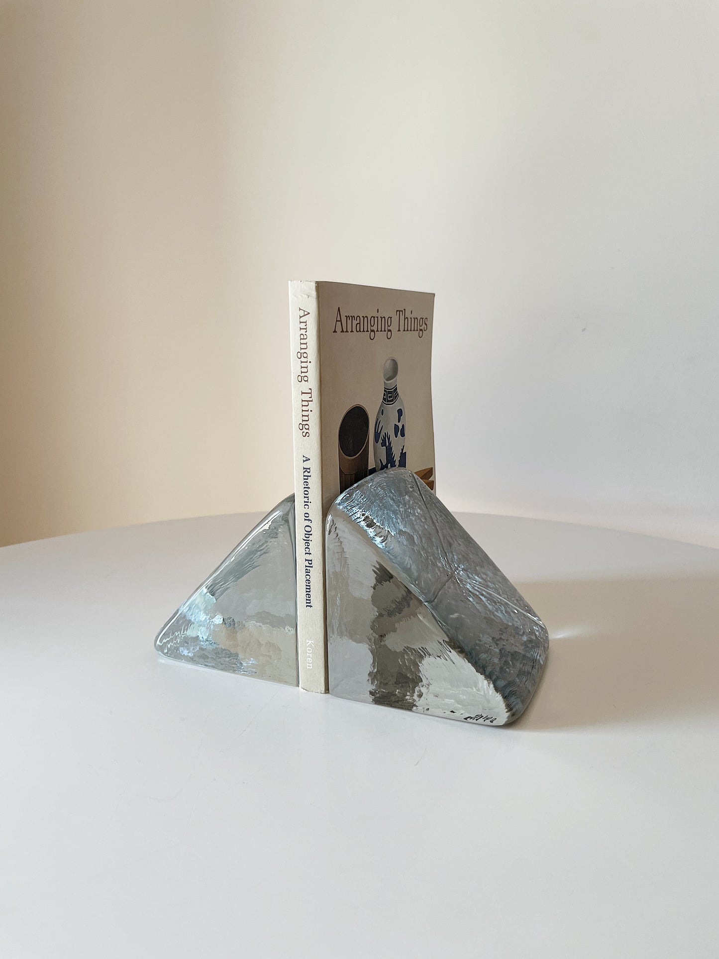 CLEAR GLASS BOOKENDS