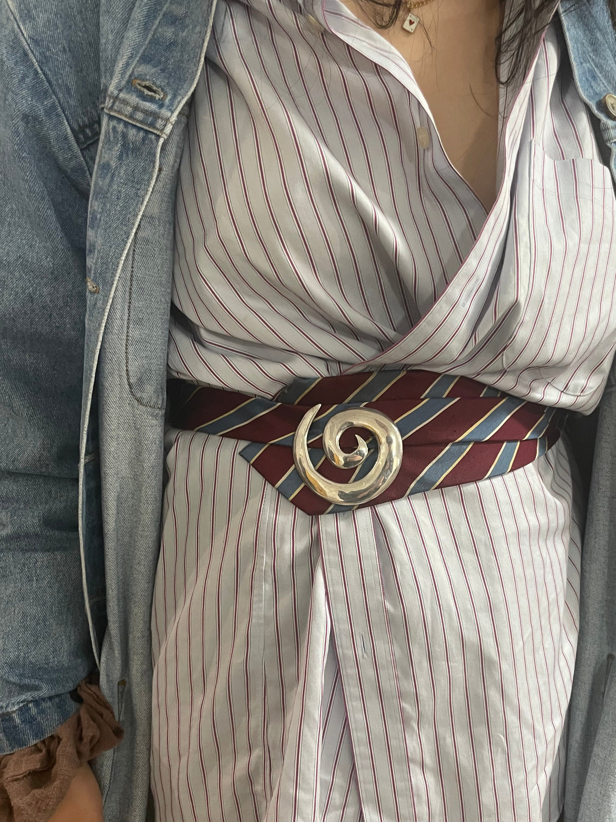 SILVER SPIRAL BROOCH