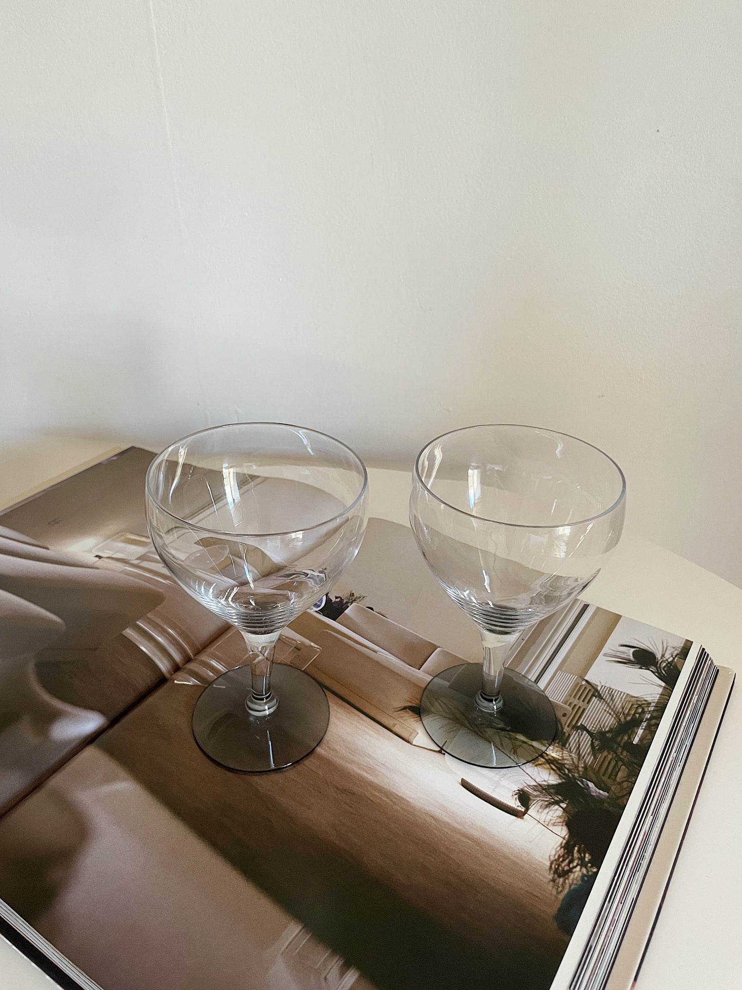 GREY TINTED WINE GLASSES
