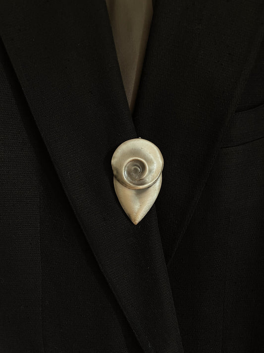 BRUTALIST SILVER BROOCH