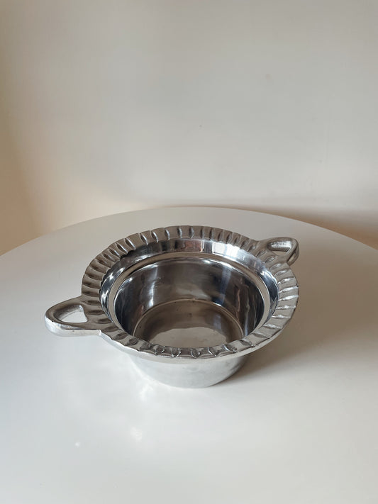 SILVER TONED PEWTER BOWL