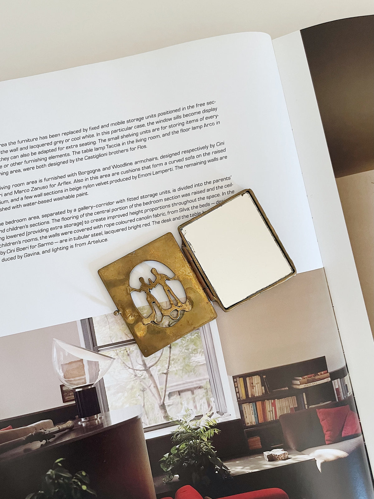BRASS POCKET MIRROR
