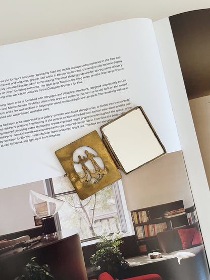 BRASS POCKET MIRROR