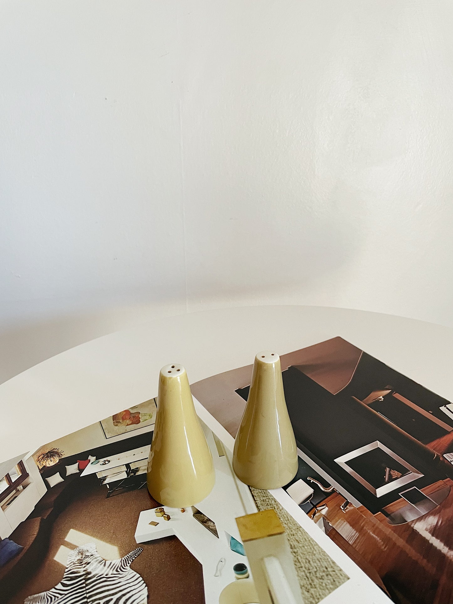 GREEN SALT AND PEPPER SHAKERS