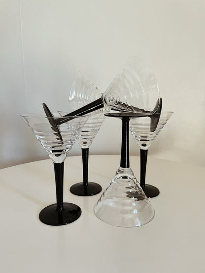 ART DECO MARTINI GLASSES