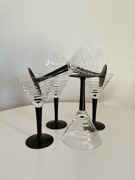 ART DECO MARTINI GLASSES