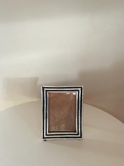 PEWTER STRIPED FRAME