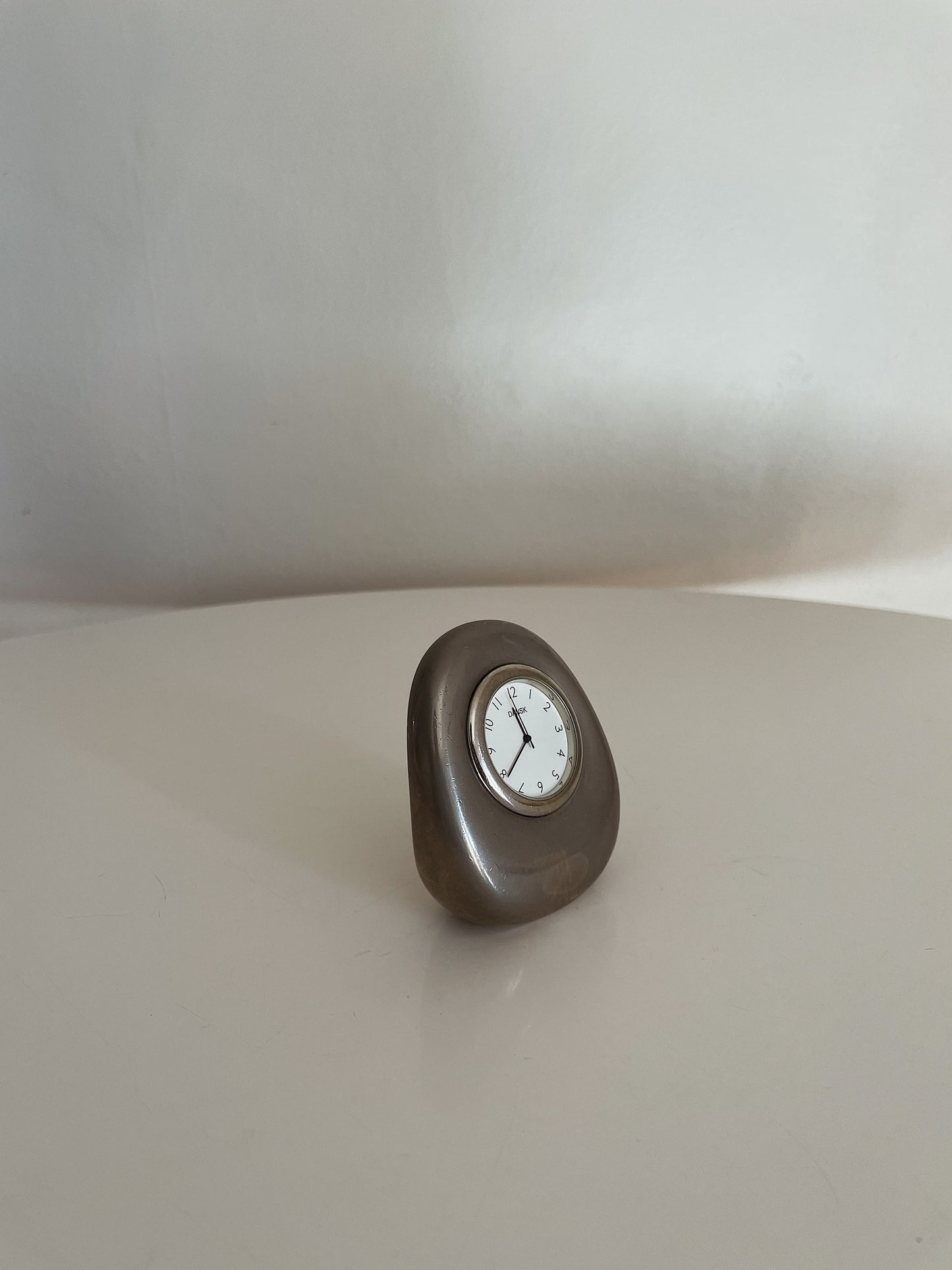 SILVER PAPERWEIGHT CLOCK BY DANSK