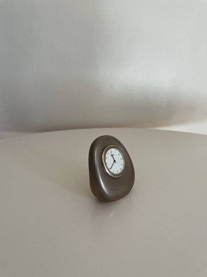 SILVER PAPERWEIGHT CLOCK BY DANSK