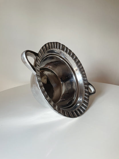 SILVER TONED PEWTER BOWL