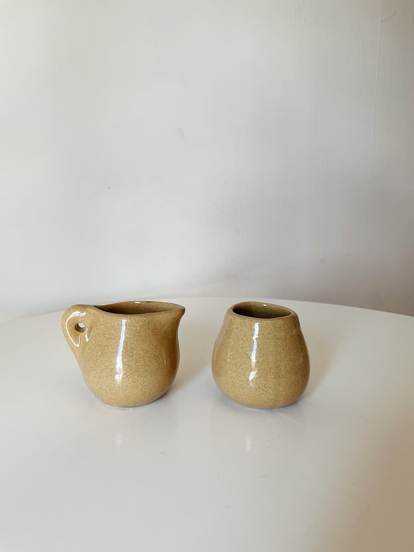 STUDIO POTTERY CREAMER & SUGAR SET