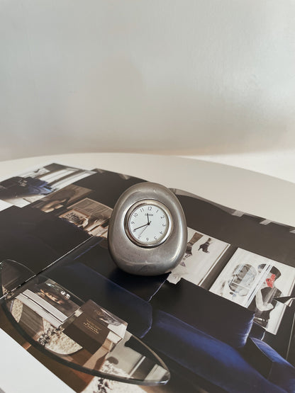 SILVER PAPERWEIGHT CLOCK BY DANSK