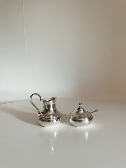 SILVER PLATED CREAM & SUGAR SET