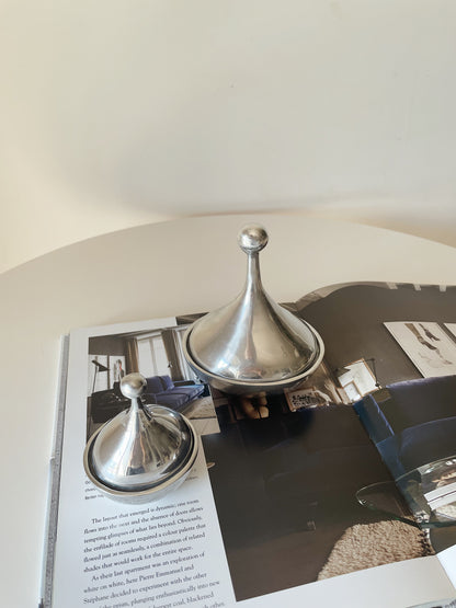 SILVER TEARDROP VESSELS