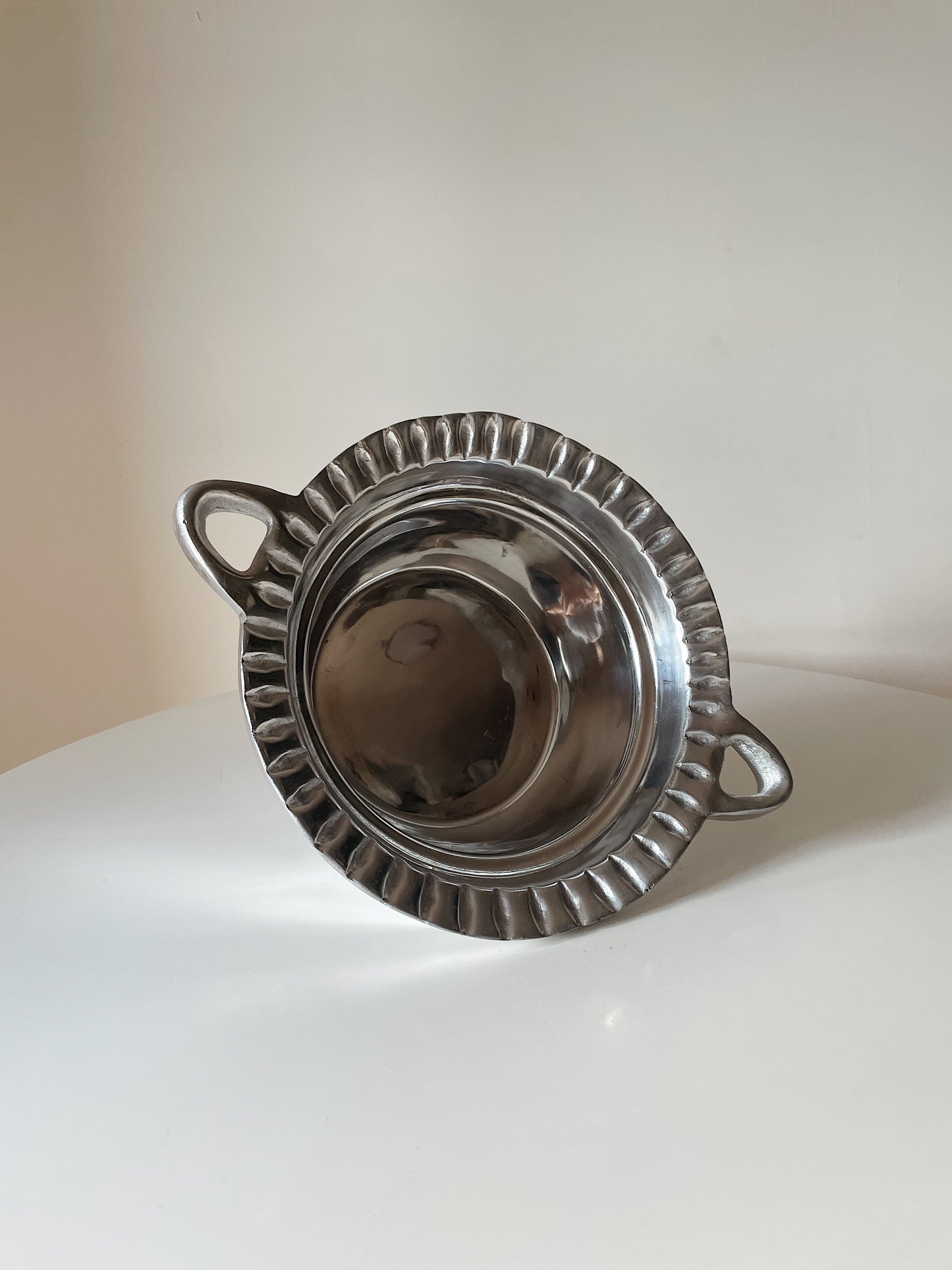 SILVER TONED PEWTER BOWL