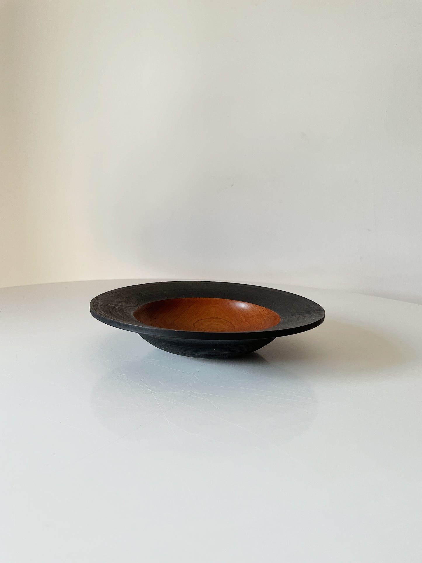 SHALLOW WOODEN BOWL