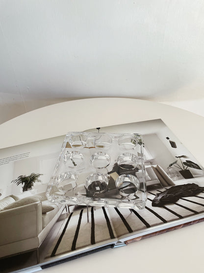 GLASS BLOCK CANDLE HOLDER