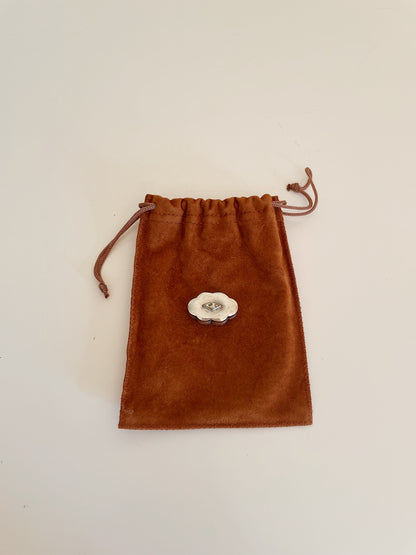 SILVER SCALLOPED PILL BOX