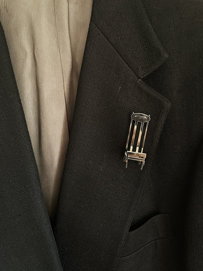 SILVER CHAIR BROOCH