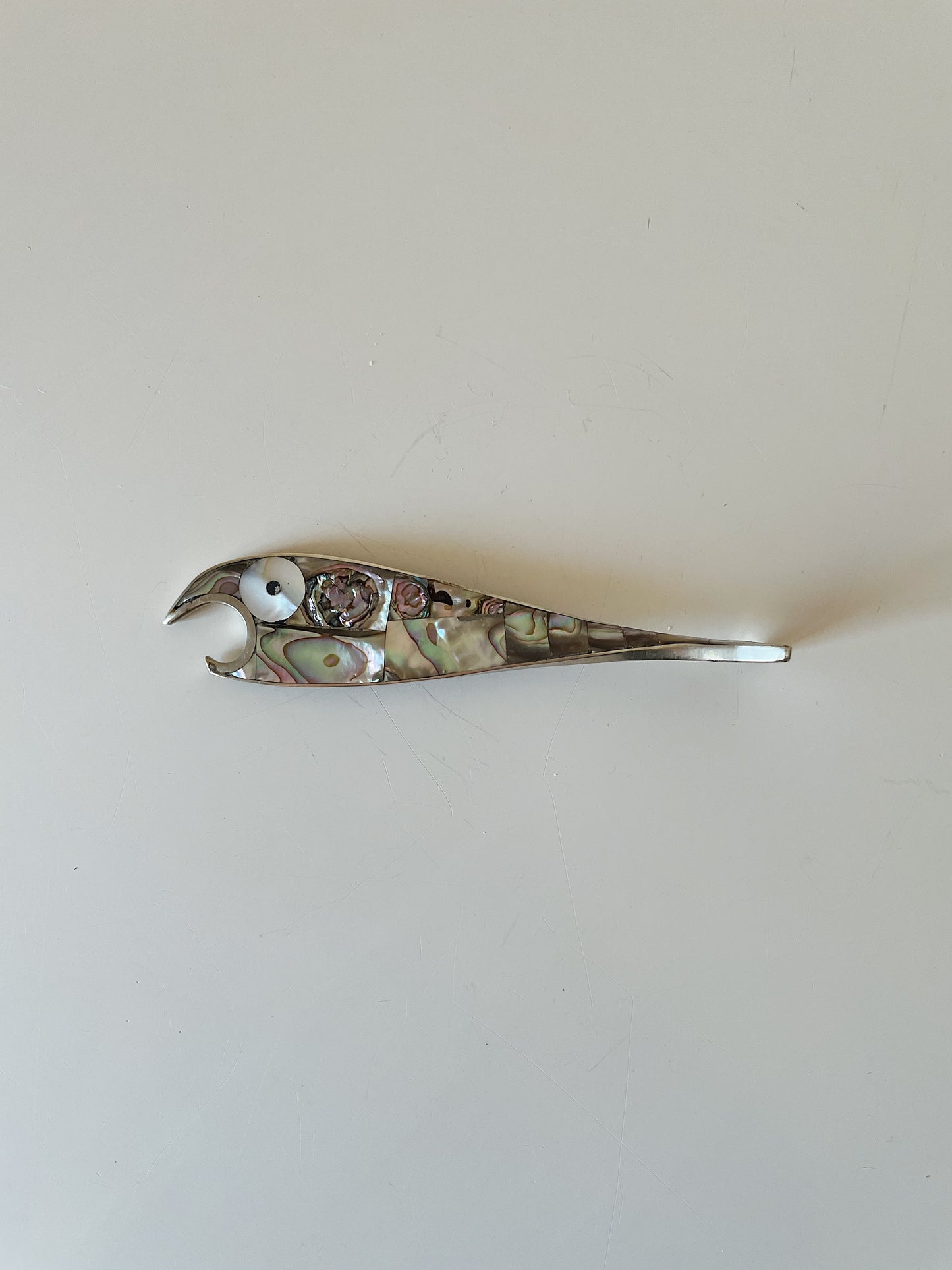 ABALONE FISH SHAPED BOTTLE OPENER