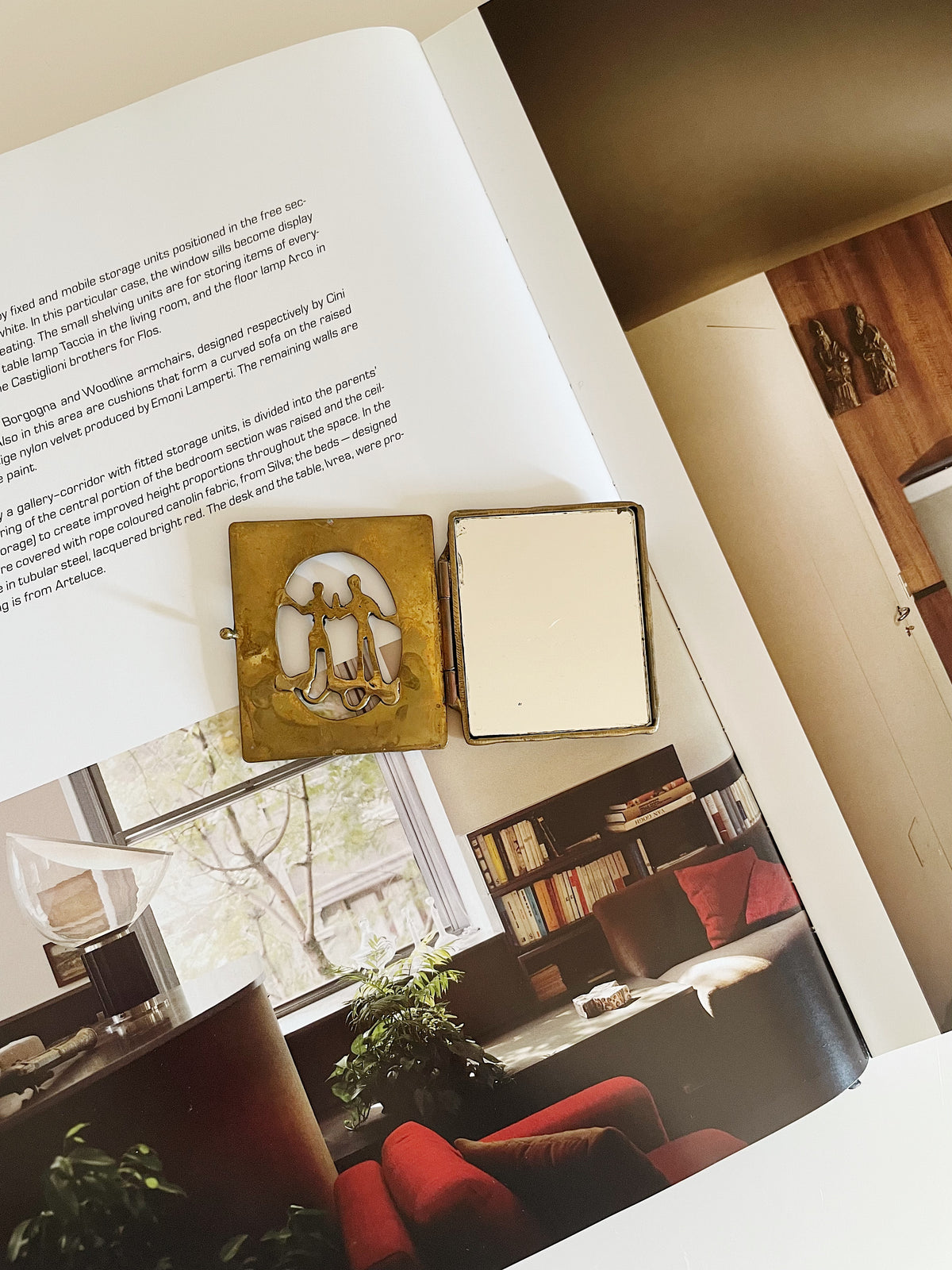 BRASS POCKET MIRROR