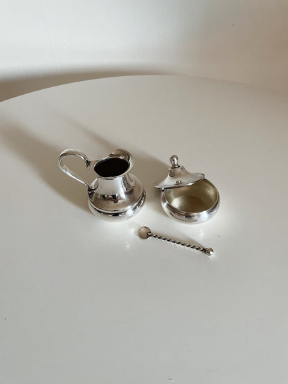 SILVER PLATED CREAM & SUGAR SET