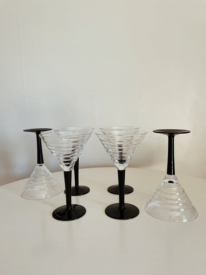 ART DECO MARTINI GLASSES