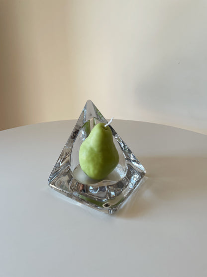 TRIANGULAR GLASS CANDLE HOLDER