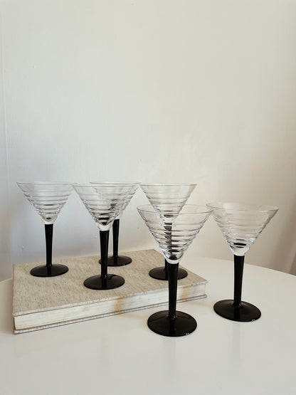 ART DECO MARTINI GLASSES