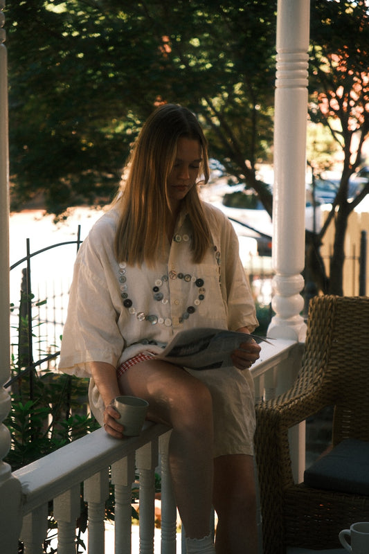 LOST & FOUND x MAYA BUTTON SHIRT 004