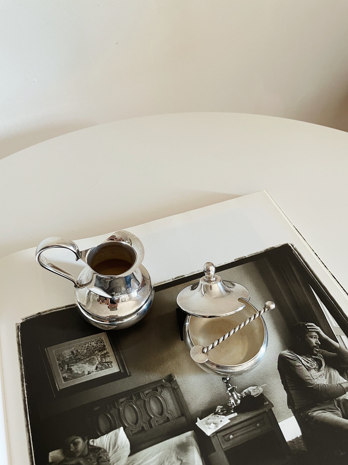 SILVER PLATED CREAM & SUGAR SET