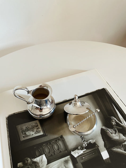 SILVER PLATED CREAM & SUGAR SET