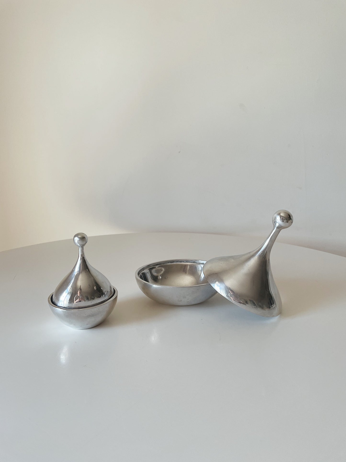 SILVER TEARDROP VESSELS
