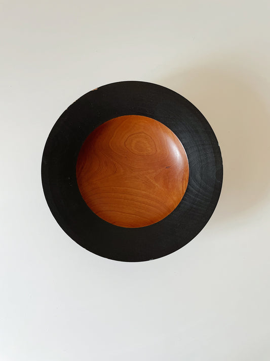 SHALLOW WOODEN BOWL