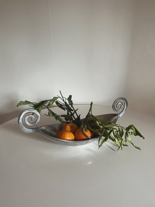 PEWTER SPIRAL BOWL