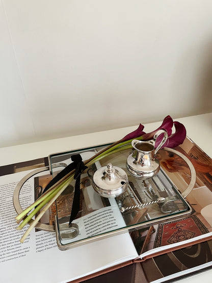 SILVER PLATED CREAM & SUGAR SET