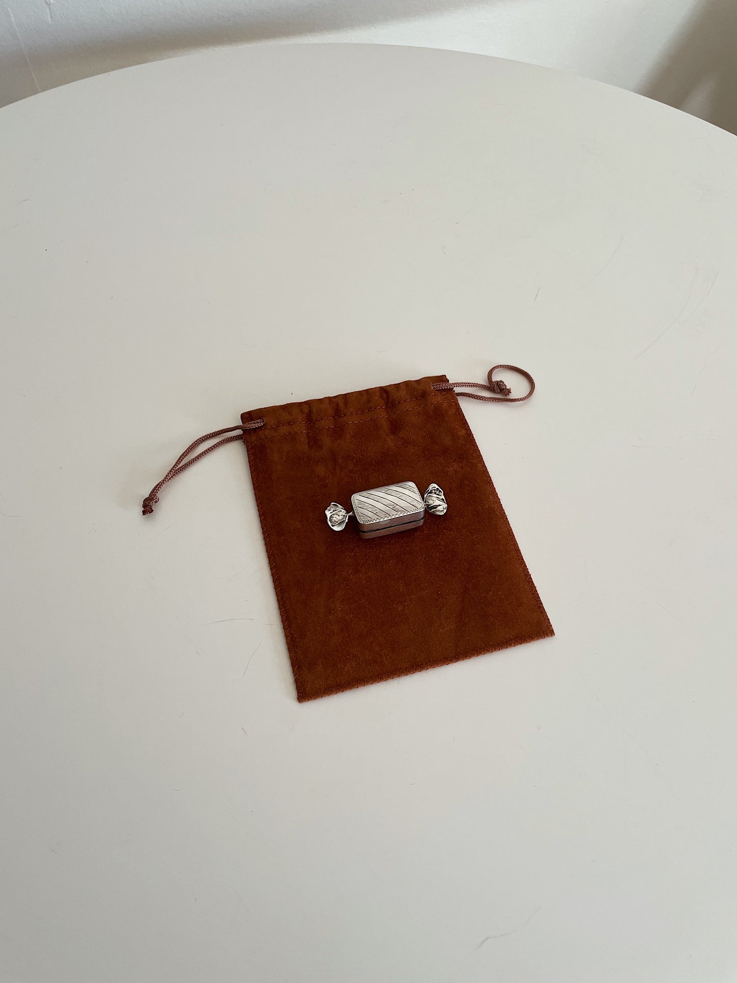 SILVER CANDY PILL BOX