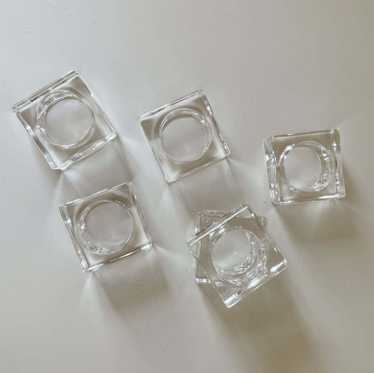 LUCITE NAPKIN RINGS
