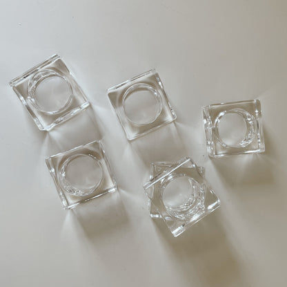 LUCITE NAPKIN RINGS