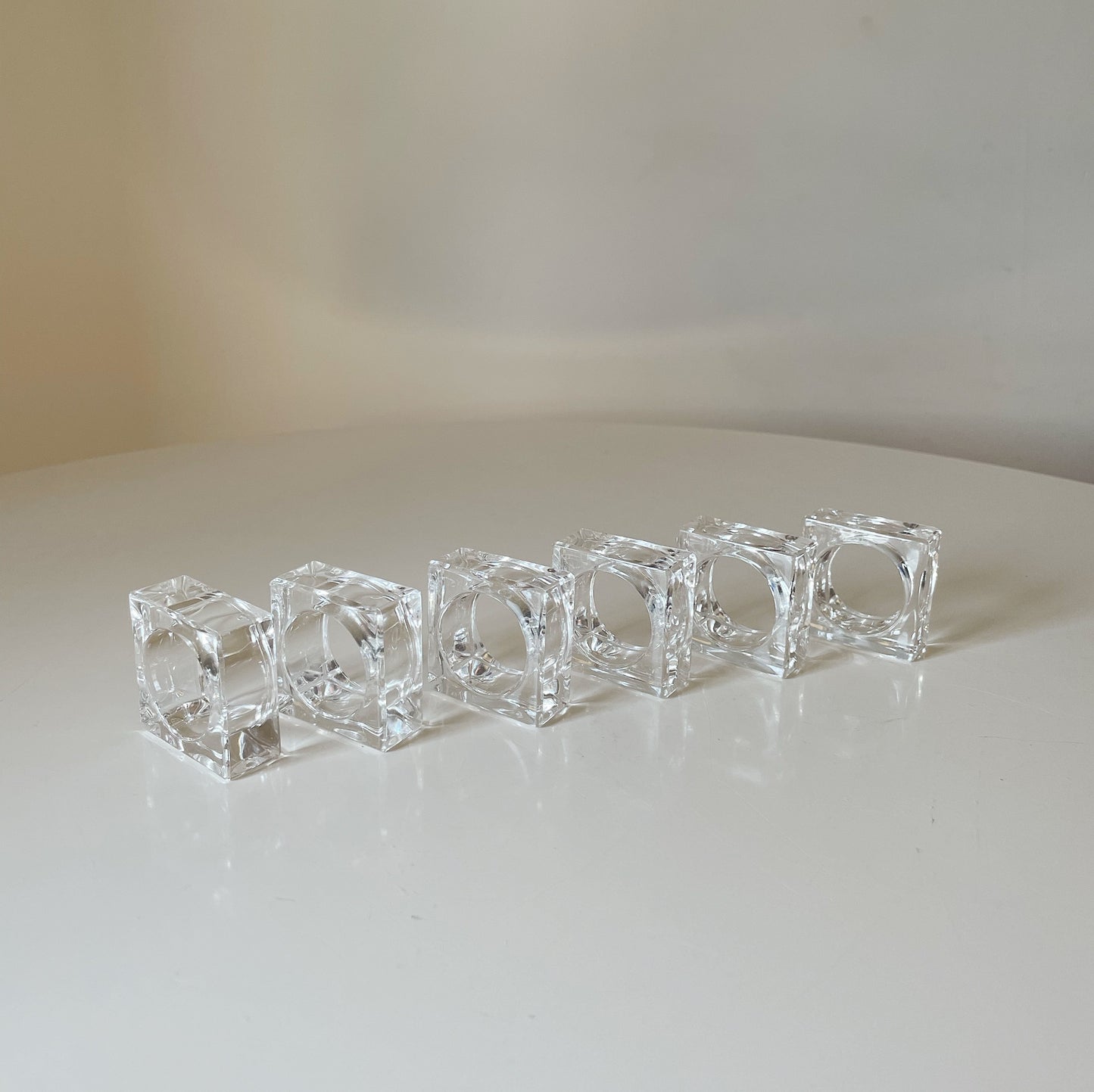 LUCITE NAPKIN RINGS