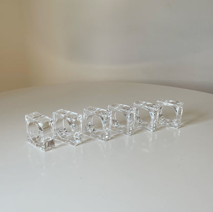 LUCITE NAPKIN RINGS