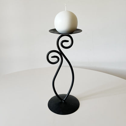 IRON SWIRL CANDLEHOLDER